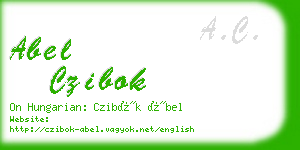 abel czibok business card